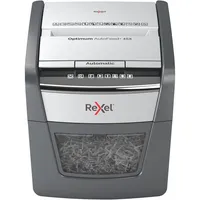AKTION: Rexel Optimum AutoFeed+ 45X Aktenvernichter mit Partikelschnitt P-4, 4 x 28 mm, bis 45 Blatt, schwarz mit 15 Euro CashBack