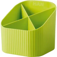 HAN Stiftehalter Re-X-LOOP lemon 100% Recyclingmaterial 4 Fächer 11,1 x 12,1 x 10,6 cm