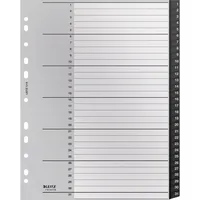 AKTION: LEITZ Ordnerregister recycle 1218 DIN A4 Vollformat, Überbreite 1-31 schwarz 31-teilig, 1 Satz mit Prämie nach Registrierung