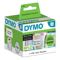 DYMO LabelWriter Mehrzwecketiketten | 57 mm x 32 mm | Rolle mit 1.000 leicht ablösbaren Etiketten | selbstklebend