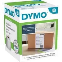 DYMO Original LabelWriter Versandetiketten (Extragroß) für LabelWriter 5XL/4XL-Etikettendrucker | 104 mm x 159 mm | Rolle mit 220 Etiketten | selbstklebend | für LabelWriter Beschriftungsgerät