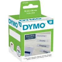 DYMO Original LabelWriter Etiketten für Hängemappen | 12 mm x 50 mm | Rolle mit 220 leicht ablösbaren Etiketten | selbstklebend | für LabelWriter Etikettendrucker und Beschriftungsgerät