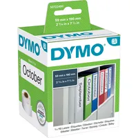 DYMO Original LabelWriter-Mehrzwecketiketten/große Ordnerrücken-Etiketten | 59 mm x 190 mm | Rolle mit 110 leicht ablösbaren Etiketten | selbstklebend | für LabelWriter Etikettendrucker