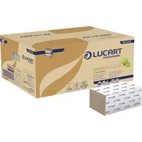 Lucart Falthandtücher Eco Natural V 2.25 863049, 25,3x21cm, 2-lagig, Zickzack (V-Falz), natur, Tissue 8005892415132 Lucart 3800 Blatt