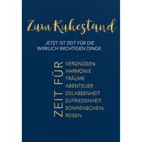 Perleberg Faltkarte Lifestyle Ruhestandskarte Jetzt ist Zeit für die wirklich wichtigen Dinge