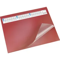 Laeufer Schreibunterlage Durella DS 44654 mit Kalenderstreifen rot 65x52cm Kunststoff