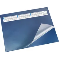 Laeufer Schreibunterlage Durella DS 44655 mit Kalenderstreifen blau 65x52cm Kunststoff
