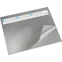 Laeufer Schreibunterlage Durella DS 44653 mit Kalenderstreifen grau 65x52cm Kunststoff 4006677446536 Läufer