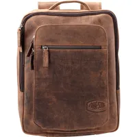 Pride und Soul Notebookrucksack JESTER Reißverschluss Leder braun 4021068471997 Pride und Soul