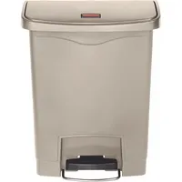 Rubbermaid Slim Jim Step-On Tretabfalleim beige 90 Liter Kunstst. 0086876223965 Rubbermaid