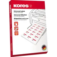 Kores Etiketten L10537R, rot, 105x37mm, rechteckig 4045257700767 Kores 1600 Stück
