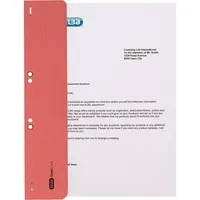 Elba Ösenschmalhefter Smart Line - Serie 100091776, Din A4 rot ohne Vorderdeckel, Karton 250g 4002030261037 Elba 25 Stück
