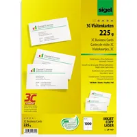SIGEL Visitenkarte 225 g/m² ohne abgerundete Ecken 1.000 St./Pack.
