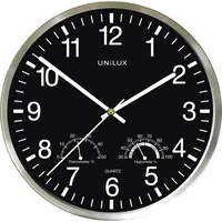 Unilux  Wanduhr WETTY 400140807, Metall-grau, 30cm, rund, analog 3595560030439 Unilux