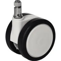 Topstar Bürostuhl-Ersatzrollen 6990W, Stiftlänge 23mm, StiftØ 11mm, für Hartboden, weiß/schwarz 4014296793221 Topstar 5 Stück