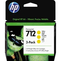 HP 712 3er-Pack Gelb 29 ml Original Druckerpatrone (3ED79A) mit originaler Tinte, für DesignJet T650, T630, T250, T230 & Großformatdrucker der Studio-Serie sowie 713 DesignJet Druckkopf