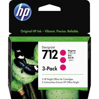HP 712 3er-Pack Magenta 29 ml Original Druckerpatrone (3ED78A) mit originaler Tinte, für DesignJet T650, T630, T250, T230 & Großformatdrucker der Studio-Serie sowie 713 DesignJet Druckkopf