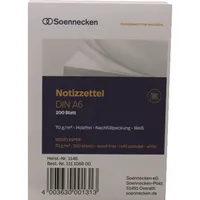 Soennecken Zettelklotz 1146, A6, lose, weiß, Papier, 200 Blatt 4003630001313 Soennecken 200 Blatt