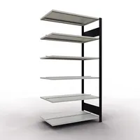 SCHULTE Anbau-Schwerlastregal MULTIplus150 36046-S schwarz/lichtgrau 100,0 x 60,0 x 200,0 cm