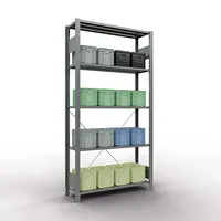 SCHULTE Grundsteckregal 100,0 x 30,0 x 200,0 cm verzinkt 5 Fachböden 4004514202550 SCHULTE