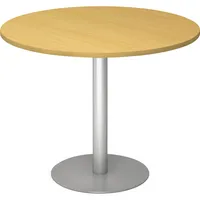 Hammerbacher Konferenztisch STF, 74,5cm (H), 100x100cm (BxT), rund, buche / silber 4032062157367 Hammerbacher 2 Stück