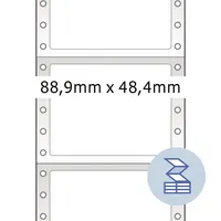 Herma Computeretiketten 8204 88,9 x 48,4 mm weiß 1-bahnig 4008705082044 Herma 3000 Stück