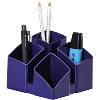 HAN Stiftehalter SCALA blau Polystyrol 4 Fächer 12,5 x 12,5 x 10,0 cm