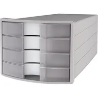 HAN Schubladenbox Impuls 1012-63 lichtgrau/transparent 4 Schubladen geschlossen 4012473101746 HAN