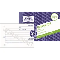 AVERY Zweckform 1255 Quittung inkl. MwSt. Recycling - A6 quer, MP, BL, 4004182012550 AVERY Zweckform