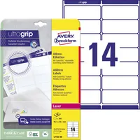Avery Zweckform Adressetikett ultragrip 99,1 x 38,1 mm (B x H)