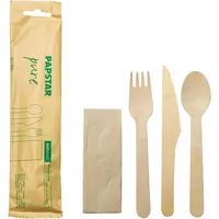 PAPSTAR Besteck-Set Pure 88243 Holz 4002911882436 Papstar GmbH