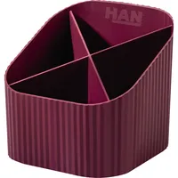 HAN Stiftehalter KARMA rot Polystyrol 4 Fächer 11,1 x 11,1 x 10,5 cm