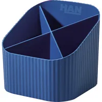 HAN Stiftehalter KARMA blau Polystyrol 4 Fächer 11,1 x 11,1 x 10,5 cm