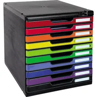 Exacompta Schubladenbox MODULO mit Schloss Iderama® 10 Schubladen
