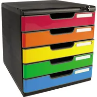 Exacompta Schubladenbox MODULO mit Schloss Iderama® 5 Schubladen