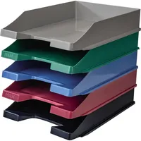 HAN Briefablage KLASSIK KARMA 10278-17, A4 / C4, rot, Polystyrol/recycelter Kunststoff stapelbar 4012473999022 HAN