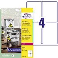 AVERY Zweckform Etiketten L4774-20 99,1 x 139 mm weiß PE Folie 4004182047743 AVERY Zweckform 80 Stück