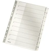 Leitz Kartonregister 4324-00-00, 1 bis 10, A4, 160 g/m², graue Taben, 10-teilig 4002432309283 Leitz