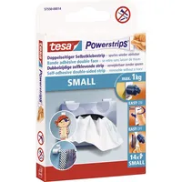 Tesa Klebestrips 57550-00014-21 Powerstrips SMALL, 14 Stück, 14,5x33mm (BxL), wiederablösbar 4042448103956 Tesa 14 Stück