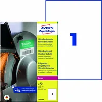 Avery Zweckform Folienetikett 210 x 297 mm (B x H)
