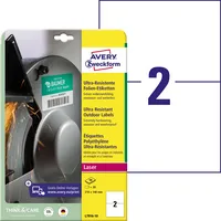 AVERY Zweckform Ultra-Resistente Folienetiketten 210 x 148 mm, weiß 4004182068038 AVERY Zweckform 20 Stück