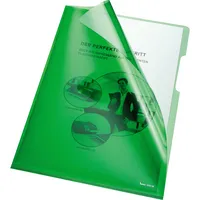 Bene Sichthüllen 205000GN, A4, grün, klar glatt, oben & rechts offen, 0,15mm 9003262130479 Bene 100 Stück