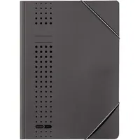 Elba Eckspannmappe chic 400010101, Din A4 anthrazit Recyclingkarton 320g, für ca. 150 Blatt  (80 g/m²) 4002030047822 Elba