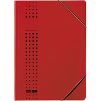 Elba Eckspannmappe chic 400010059, Din A4 rot Recyclingkarton 320g, für ca. 150 Blatt  (80 g/m²) 4002030331112 Elba
