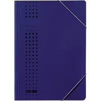 Elba Eckspannmappe chic 400010108, Din A4 blau Recyclingkarton 320g, für ca. 150 Blatt  (80 g/m²) 4002030047839 Elba