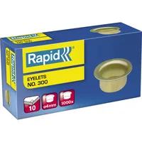 Rapid Ösen Eyelet Nr.300 gold 4x3mm für ca 2- Messing 4004073730082 Rapid 1000 Stück
