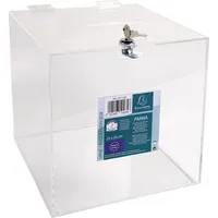 Exacompta Einwurfbox 89158D 25x25x25cm abschließbar glasklar 9002493104358 Exacompta