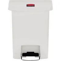 Tretmülleimer Slim Jim® Step-On Kunststoff 30 Liter Hochwertiger Abfalleimer mit extrem langlebigen Trittpedal Farbe weiß