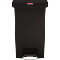 Rubbermaid Tretabfalleimer Slim Jim 1883611 Kunststoff 50l schwarz 0086876224559 Newell Rubbermaid