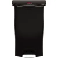 Tretmülleimer Slim Jim® Step-On Kunststoff 68 Liter Hochwertiger Abfalleimer mit extrem langlebigen Trittpedal Farbe schwarz